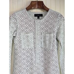 Victoria Beckham For Target Dress Womens Small Green Lace Shift Long‎ Sleeve